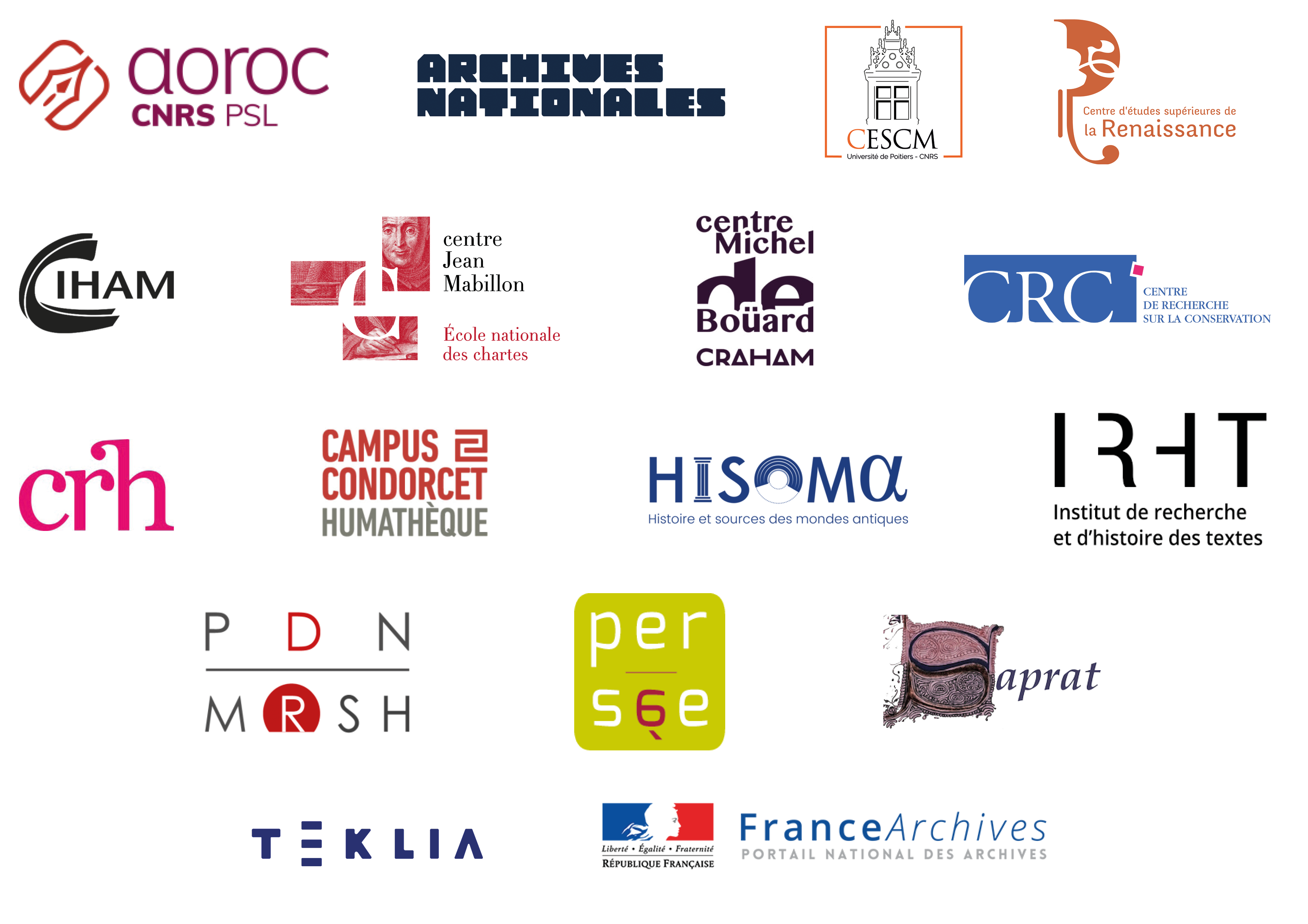 logos partenaires Biblissima+