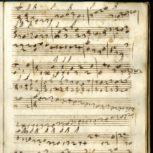 Illustration d'une partition de musique manuscrite