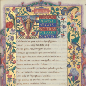 Illustration d'un manuscrit richement enluminé