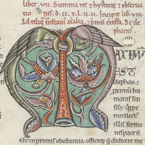 London, British Library, Arundel 98, f. 66r, début du livre VIII de la Naturalis historia