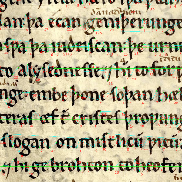 Oxford, Bodleian Library, Hatton 116, p. 381 (detail)