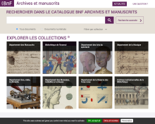 copie d'écran bnf archives et manuscrits