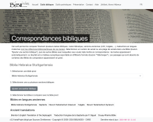copie d'écran biblindex correspondances bibliques