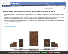 copie d'écran reliures bnf